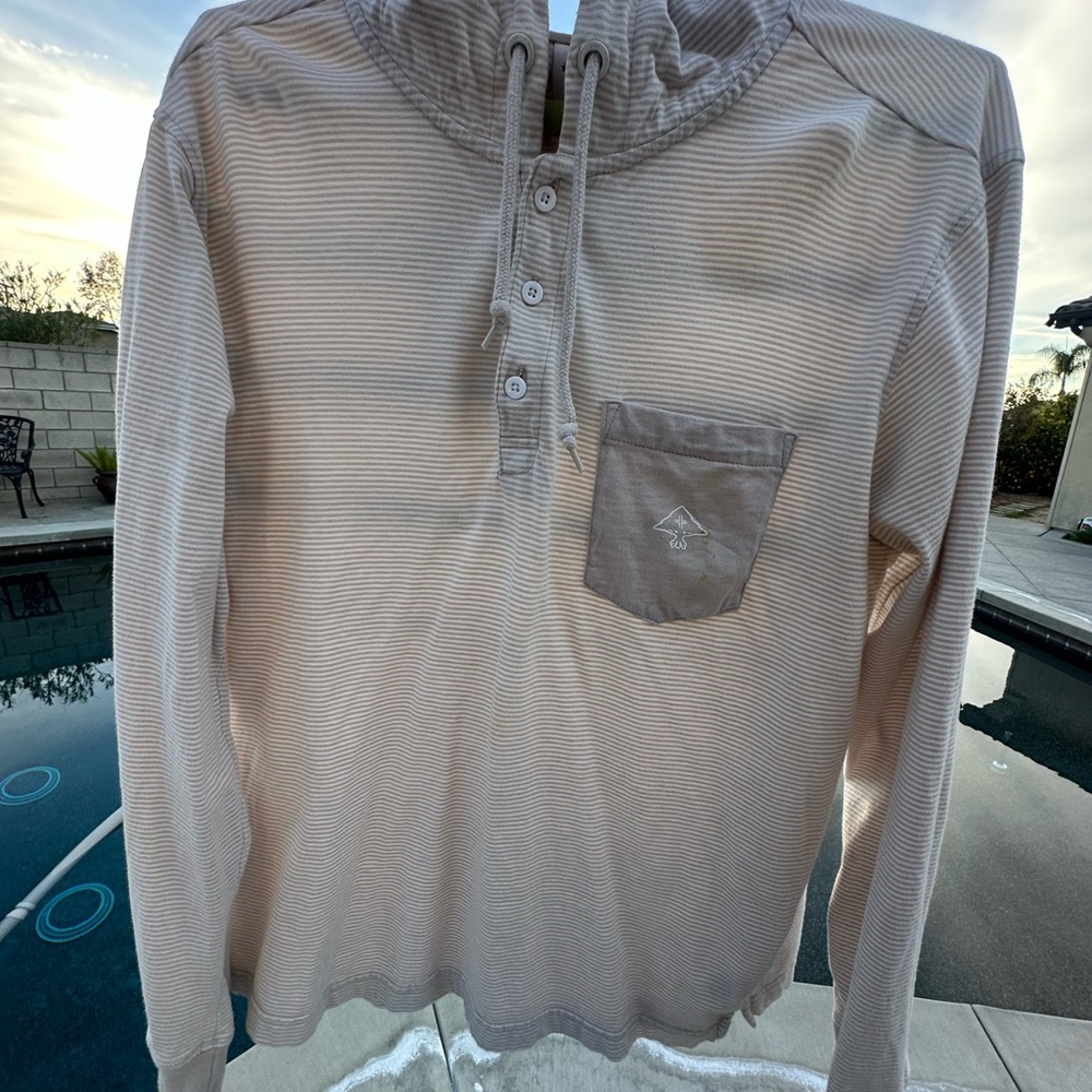 LRG Beige Striped Shirt Jacket